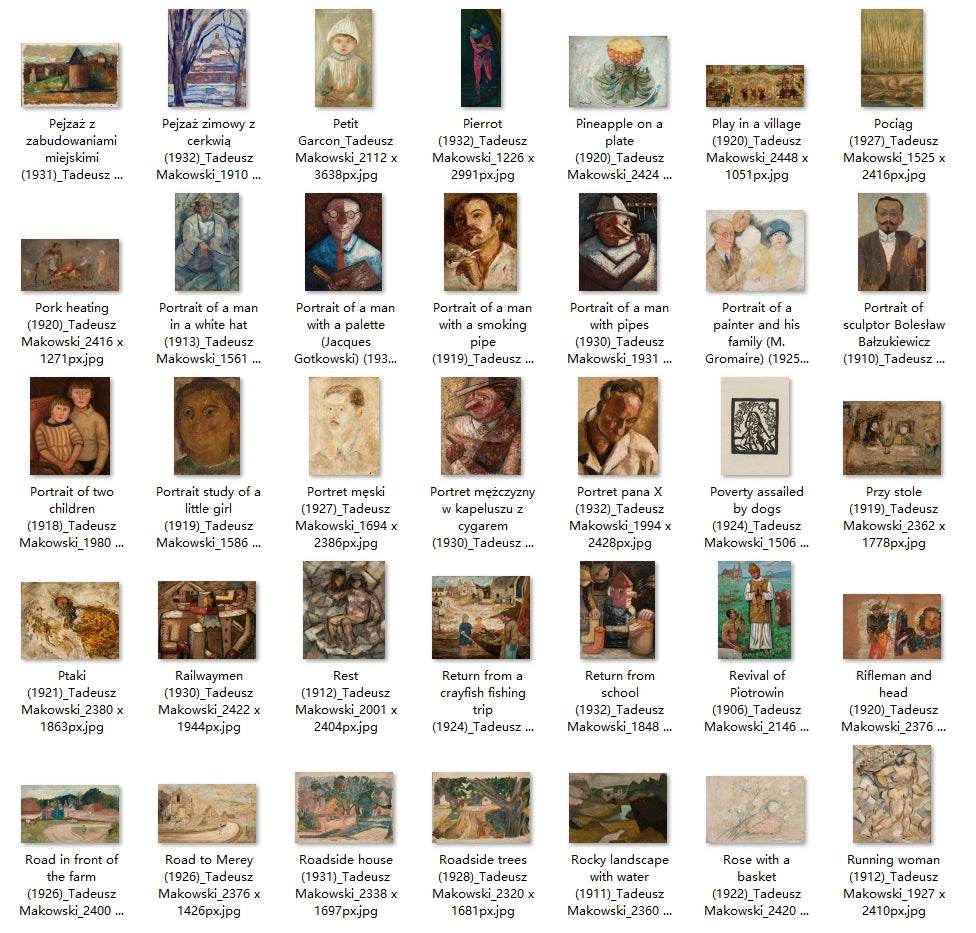 280 Painting Images by Tadeusz Makowski (Polish, 1882-1932) - Gandhanra-ART