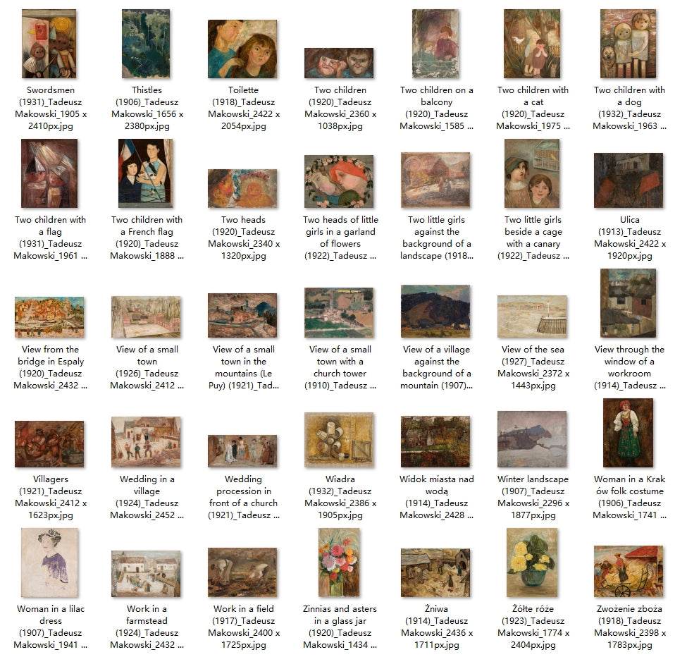 280 Painting Images by Tadeusz Makowski (Polish, 1882-1932) - Gandhanra-ART