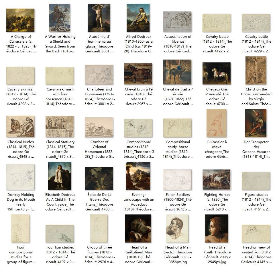 131 Painting Images by Théodore Géricault (French, 1791-1824) - Gandhanra-ART
