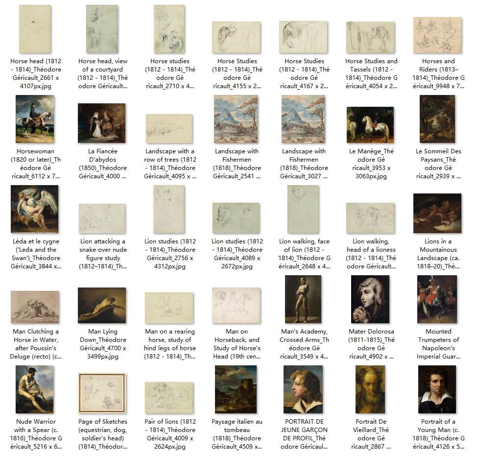 131 Painting Images by Théodore Géricault (French, 1791-1824) - Gandhanra-ART