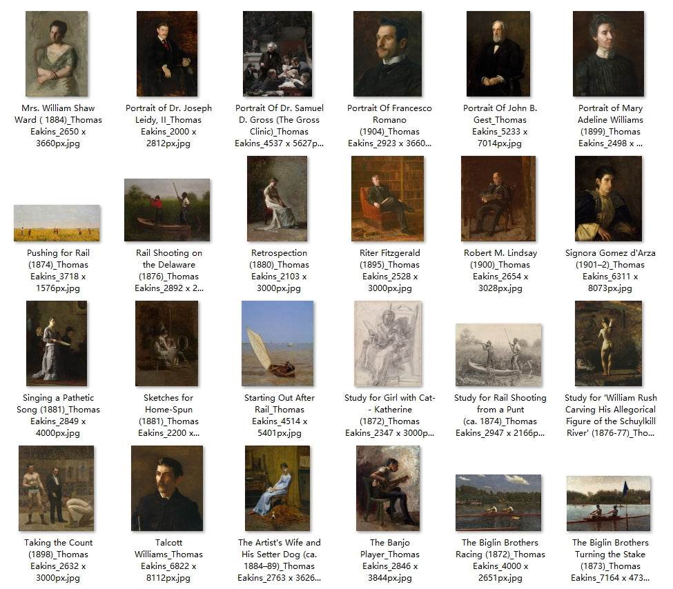 66 Painting Images by Thomas Eakins (American, 1844-1916) - Gandhanra-ART