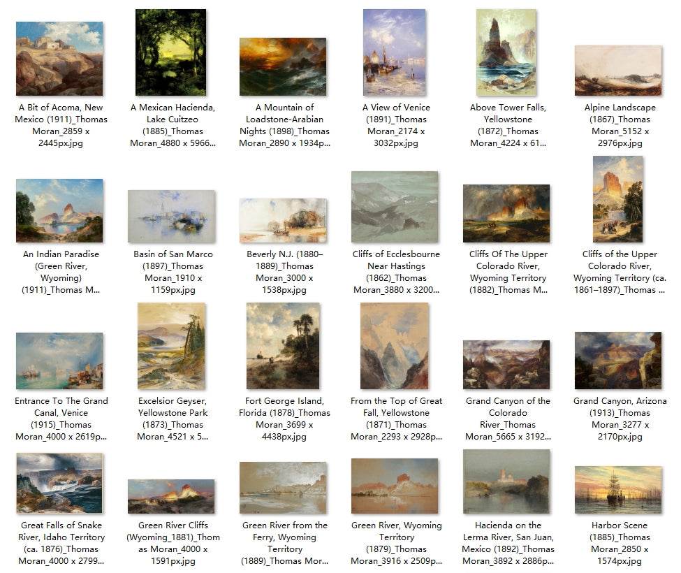 94 Painting Images by Thomas Moran (American, 1837-1926) - Gandhanra-ART