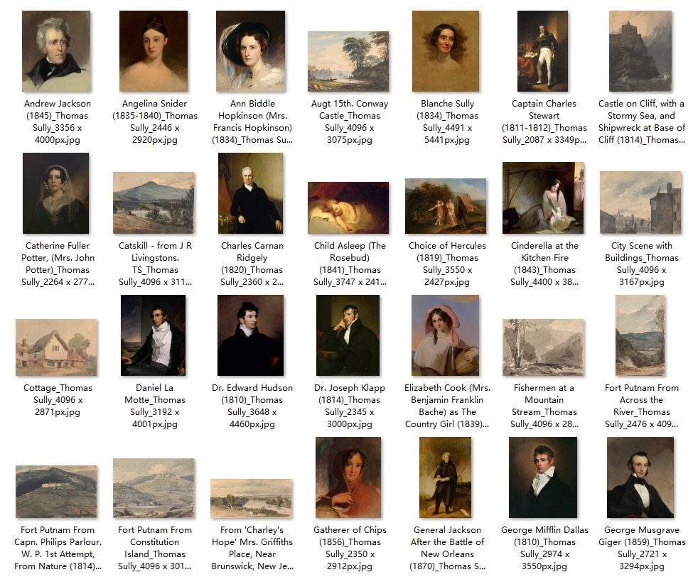 113 Painting Images by Thomas Sully (American, 1783-1872) - Gandhanra-ART