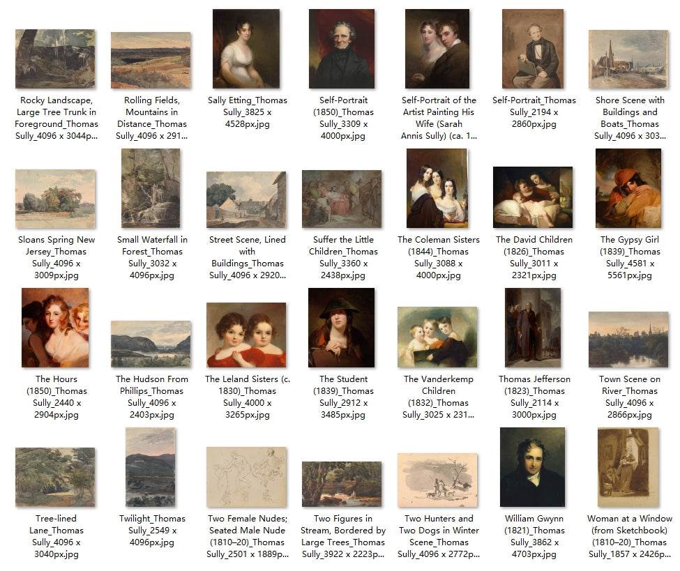 113 Painting Images by Thomas Sully (American, 1783-1872) - Gandhanra-ART