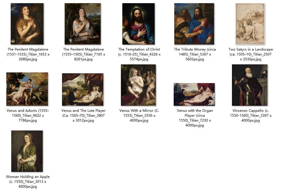 51 Painting Images by Titian (Italian, c. 1488-1576) - Gandhanra-ART