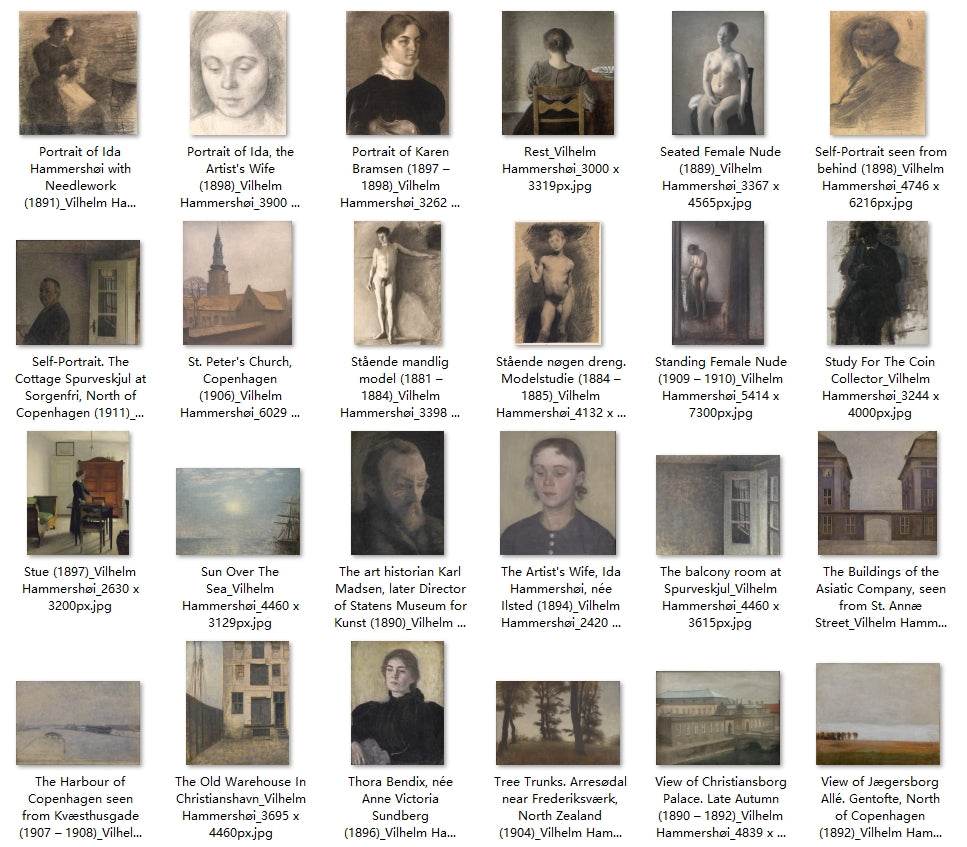 75 Painting Images by Vilhelm Hammershøi (Danish, 1864 - 1916) - Gandhanra-ART