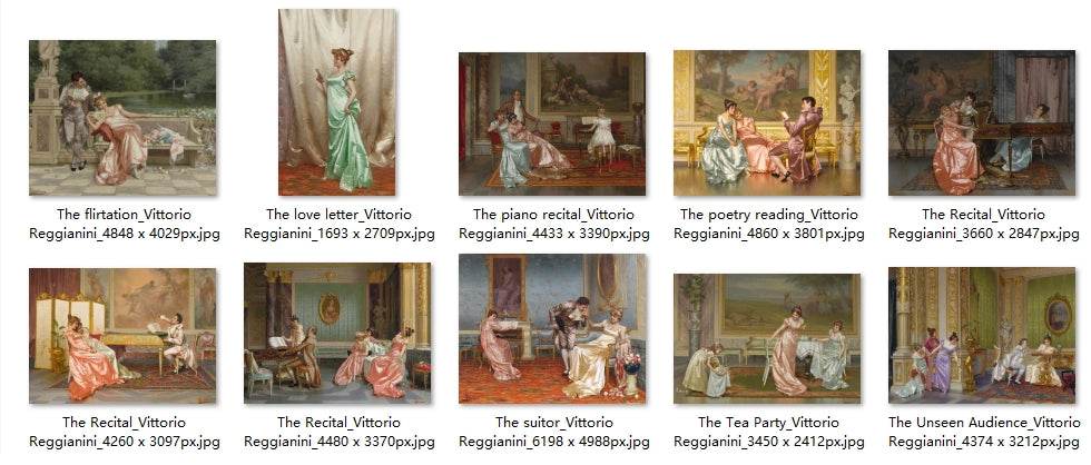25 Painting Images by Vittorio Reggianini (Italian, 1858-1938) - Gandhanra-ART