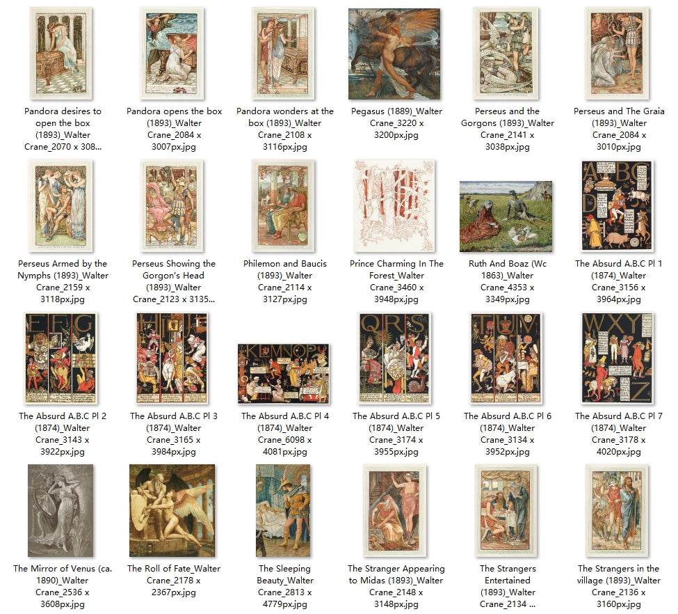 75 Painting Images by Walter Crane (English, 1845 - 1915) - Gandhanra-ART