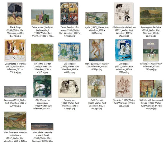 20 Painting Images by Walter Kurt Wiemken (Swiss, 1907 – 1940) - Gandhanra-ART