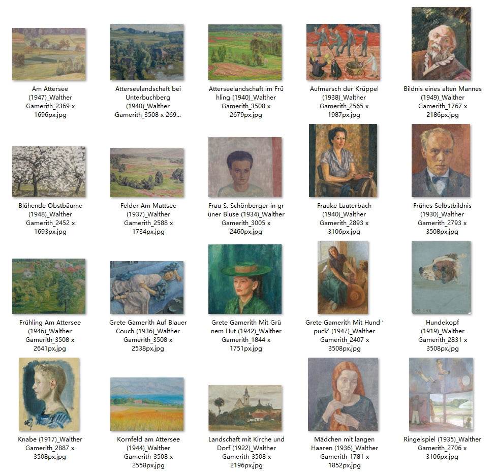 29 Painting Images by Walther Gamerith (Austrian, 1903-1949) - Gandhanra-ART