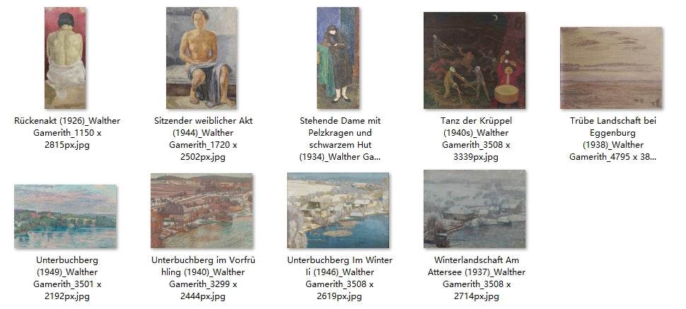 29 Painting Images by Walther Gamerith (Austrian, 1903-1949) - Gandhanra-ART