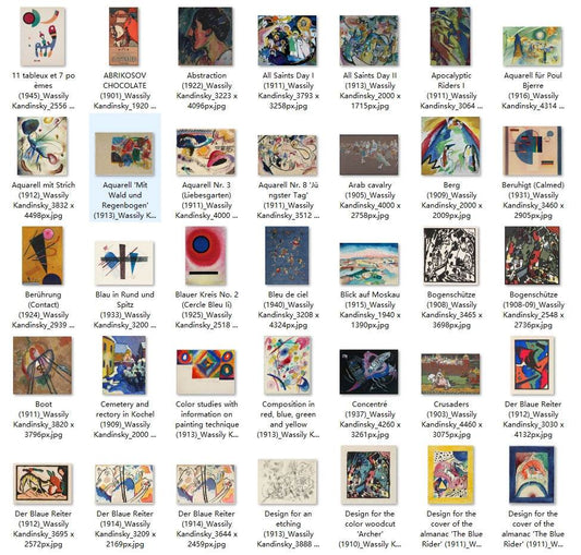 210 Painting Images by Wassily Kandinsky (Russian, 1866 - 1944) - Gandhanra-ART