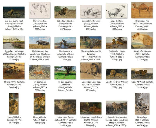 44 Painting Images by Wilhelm Kuhnert (German, 1865-1926) - Gandhanra-ART