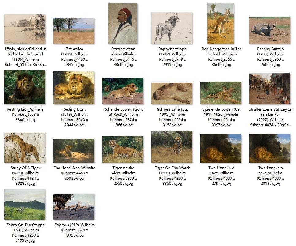 44 Painting Images by Wilhelm Kuhnert (German, 1865-1926) - Gandhanra-ART
