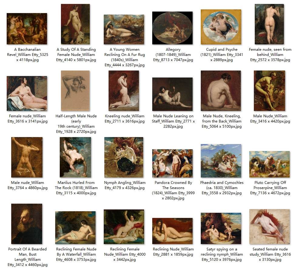 45 Painting Images by William Etty (English, 1787-1849) - Gandhanra-ART