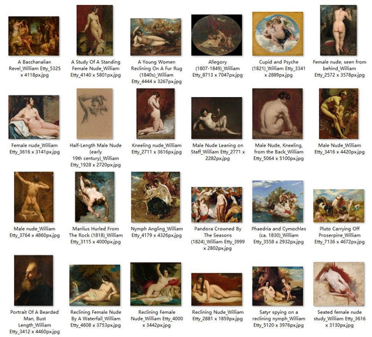 45 Painting Images by William Etty (English, 1787-1849) - Gandhanra-ART