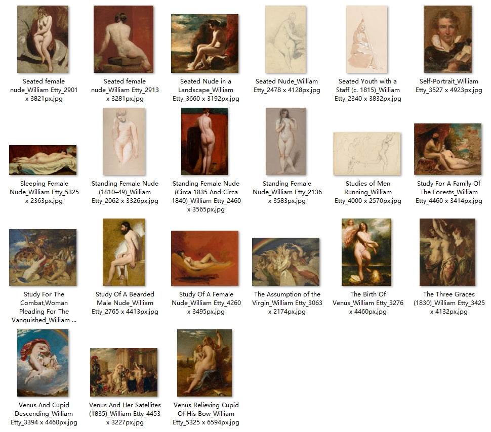 45 Painting Images by William Etty (English, 1787-1849) - Gandhanra-ART
