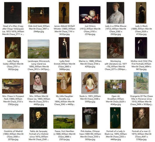88 Painting Images by William Merritt Chase American, 1849-1916 - Tibetan Buddhist thangka, detailed view