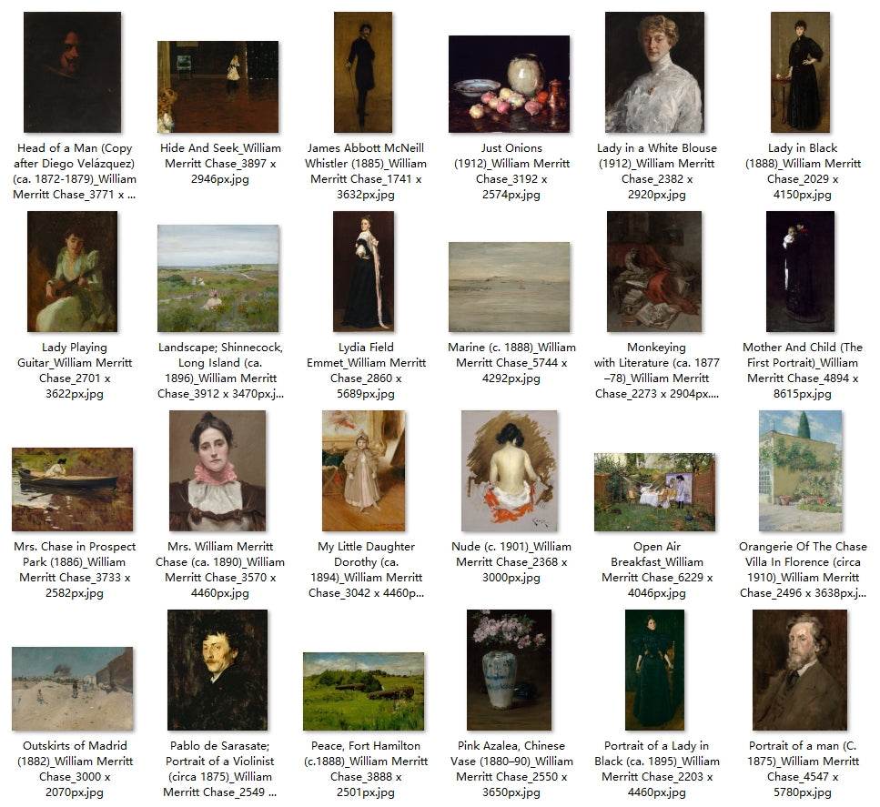 88 Painting Images by William Merritt Chase (American, 1849-1916) - Gandhanra-ART