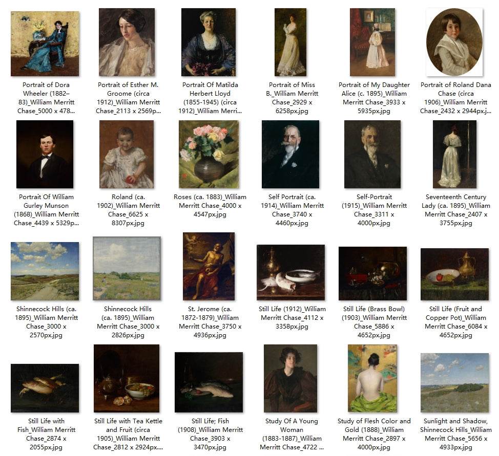 88 Painting Images by William Merritt Chase (American, 1849-1916) - Gandhanra-ART