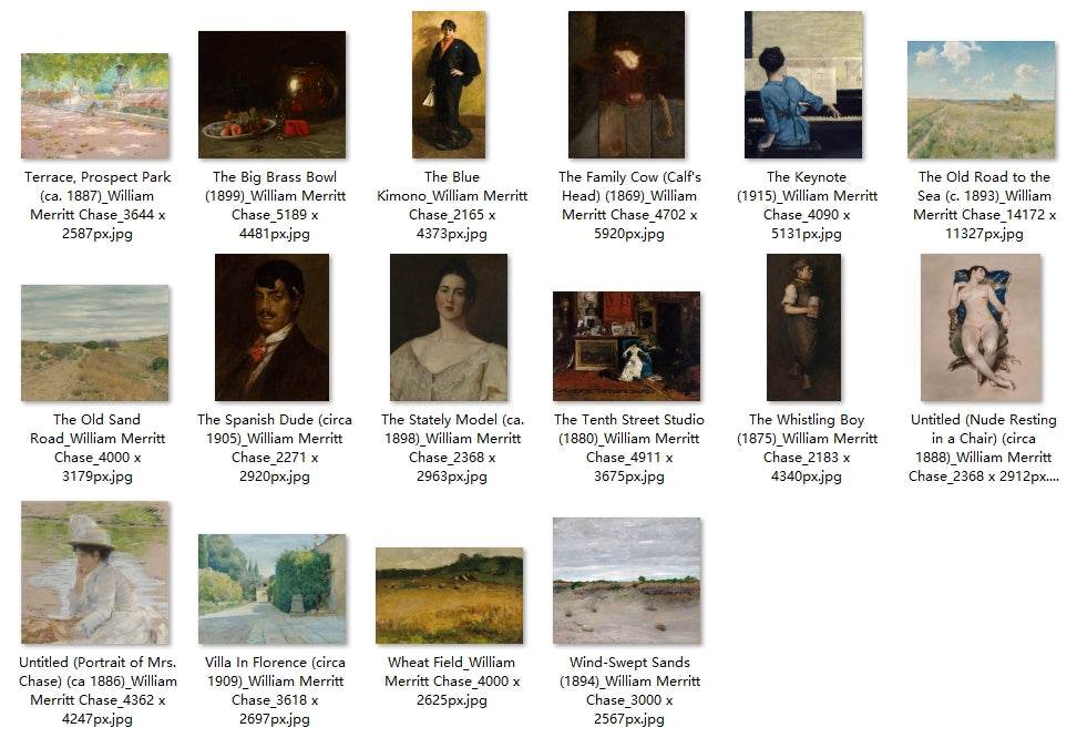 88 Painting Images by William Merritt Chase (American, 1849-1916) - Gandhanra-ART