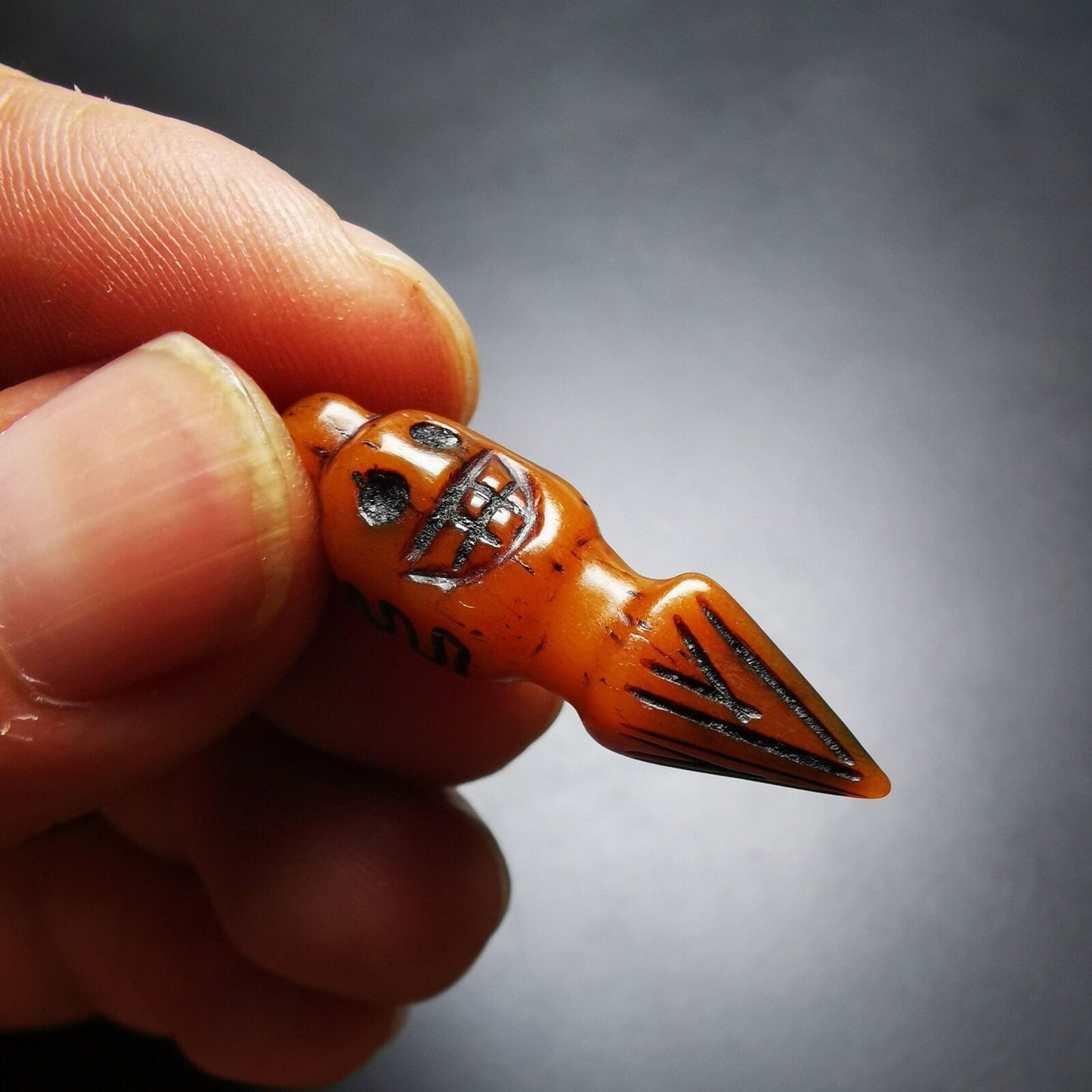 Amulet,Yak Bone Phurba Pendant 1.22"×0.47"