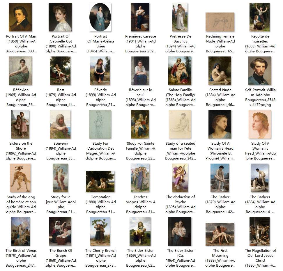 199 Painting Images by William-Adolphe Bouguereau (French, 1825-1905) - Gandhanra-ART