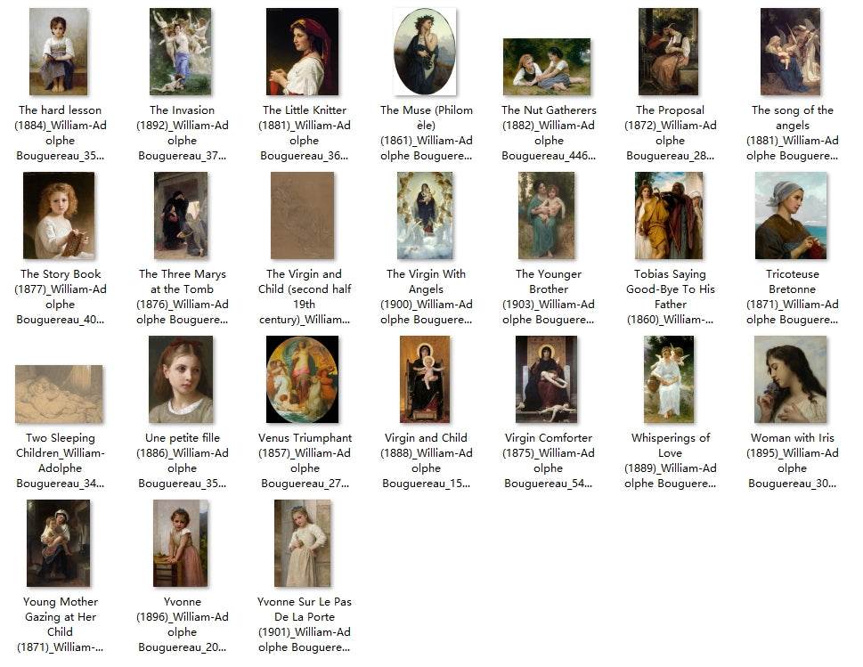 199 Painting Images by William-Adolphe Bouguereau (French, 1825-1905) - Gandhanra-ART