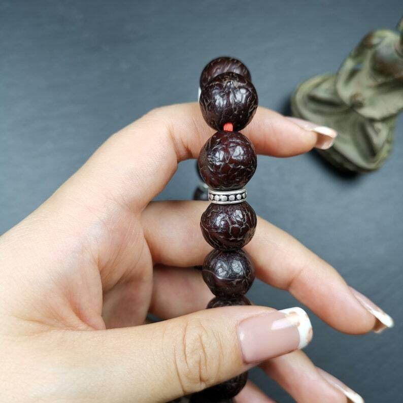 Handhold Wrist Mala, Bodhi Seed Beads Bracelet - Gandhanra-ART