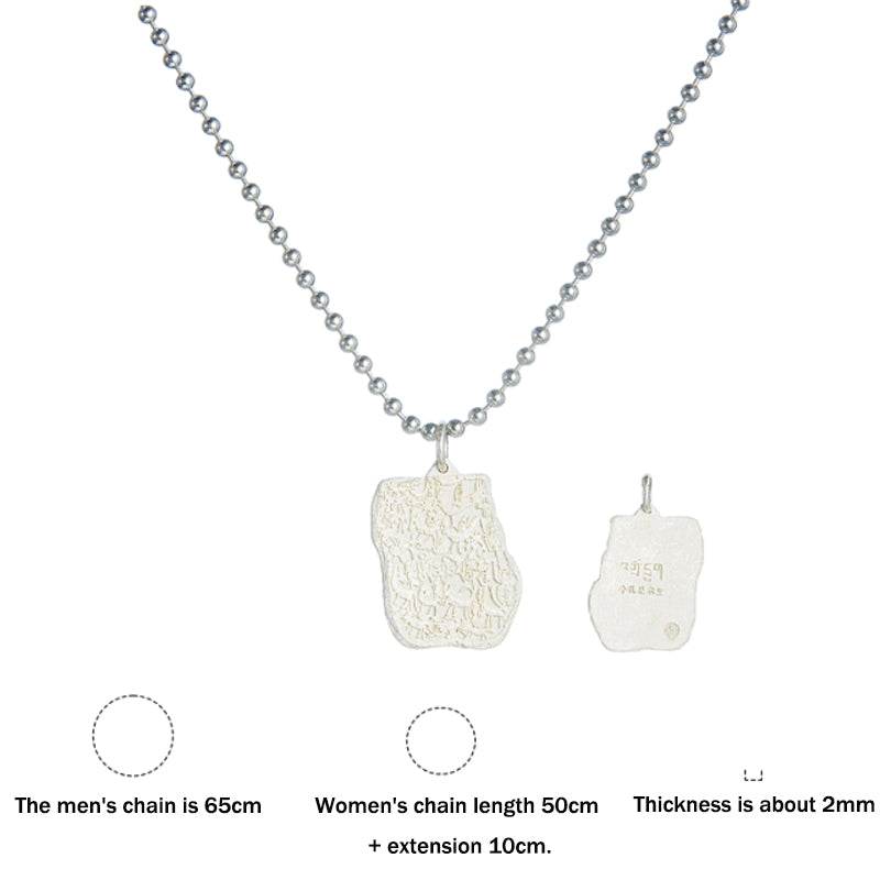 Silver Amulet, Couples Necklace - Gandhanra-ART