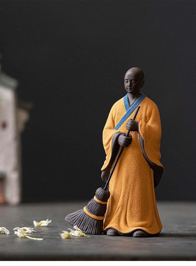 Sweeping Monk Buddha Statue - Gandhanra-ART