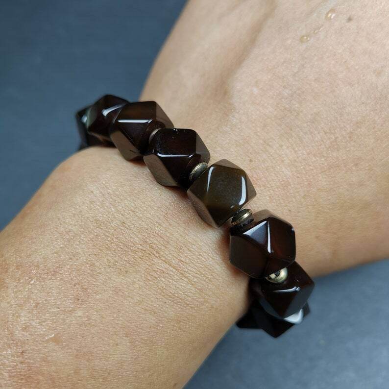 Wrist Mala, Chung Dzi Beads Bracelet - Gandhanra-ART
