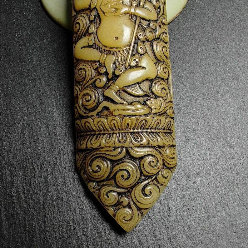 Troma Nagmo Amulet - Black Dakini Female Deity Pendant - Gandhanra-ART