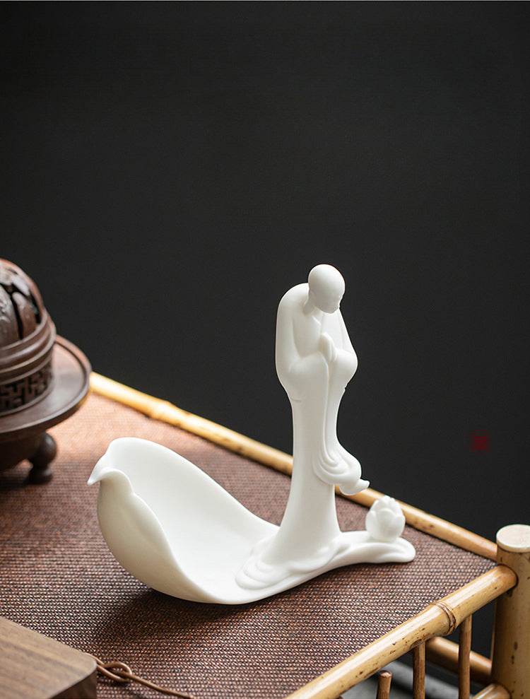 White Porcelain Buddha Statue - Gandhanra-ART