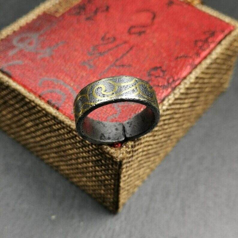 Tibetan Ring | Adjustable US Size 10 - Gandhanra-ART