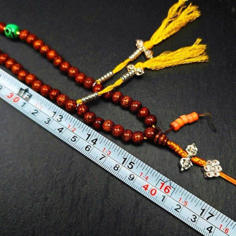 108 Lotus Seed Mala Necklace - Prayer Beads - Gandhanra-ART