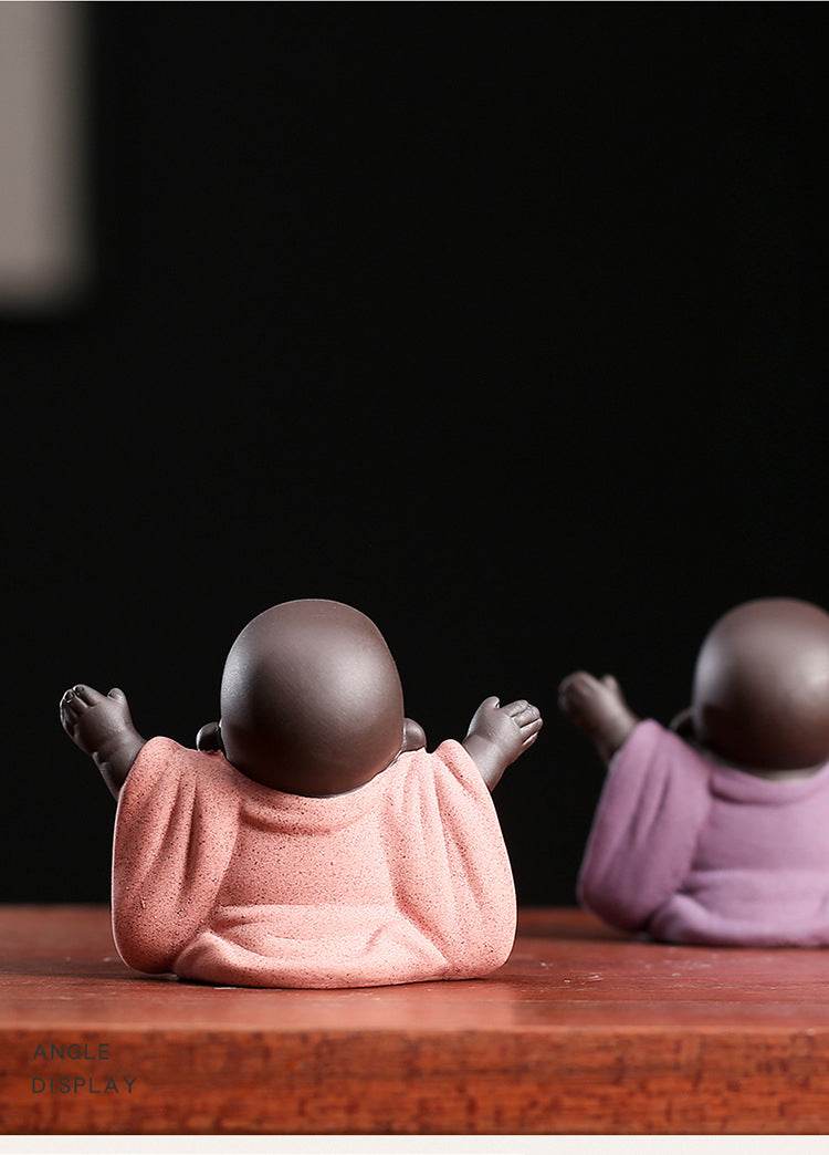 Purple Clay Maitreya Buddha Statues - Gandhanra-ART