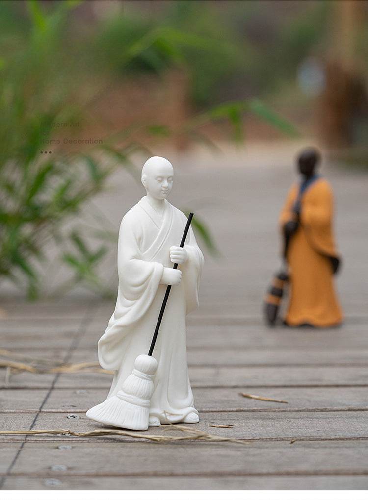 Sweeping Monk Buddha Statue - Gandhanra-ART