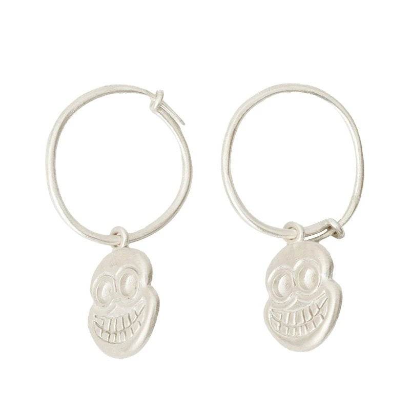 The God of Impermanence Silver Earrings - Gandhanra-ART