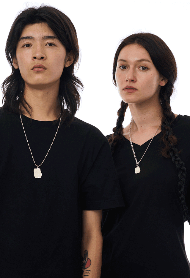 Silver Amulet, Couples Necklace - Gandhanra-ART