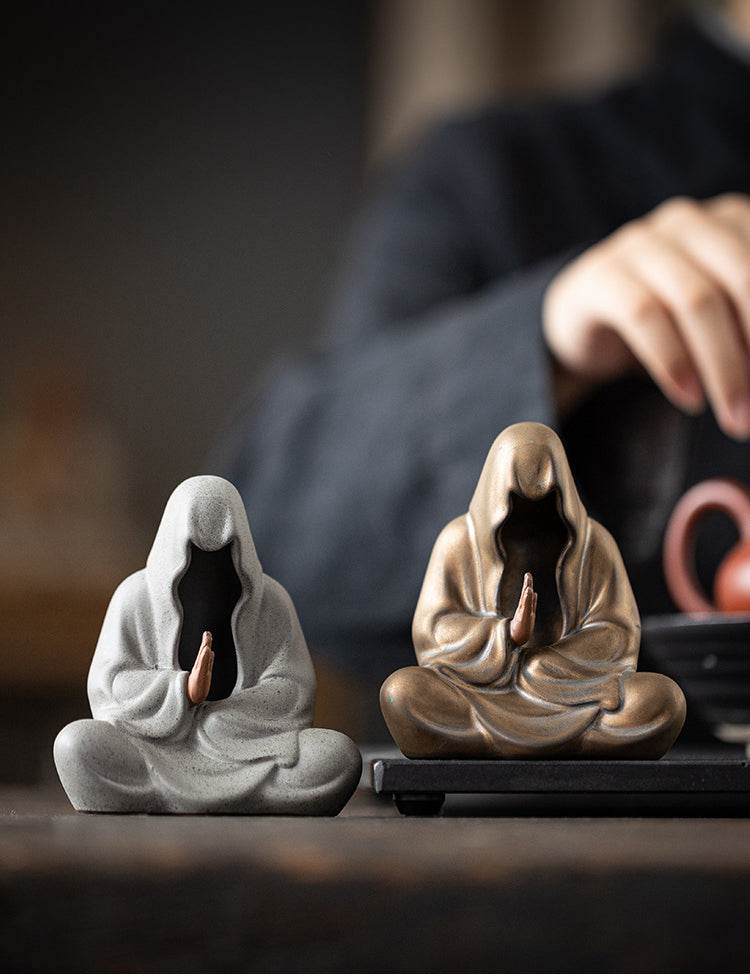 Purple Sand Meditation Buddha Statue - Gandhanra-ART
