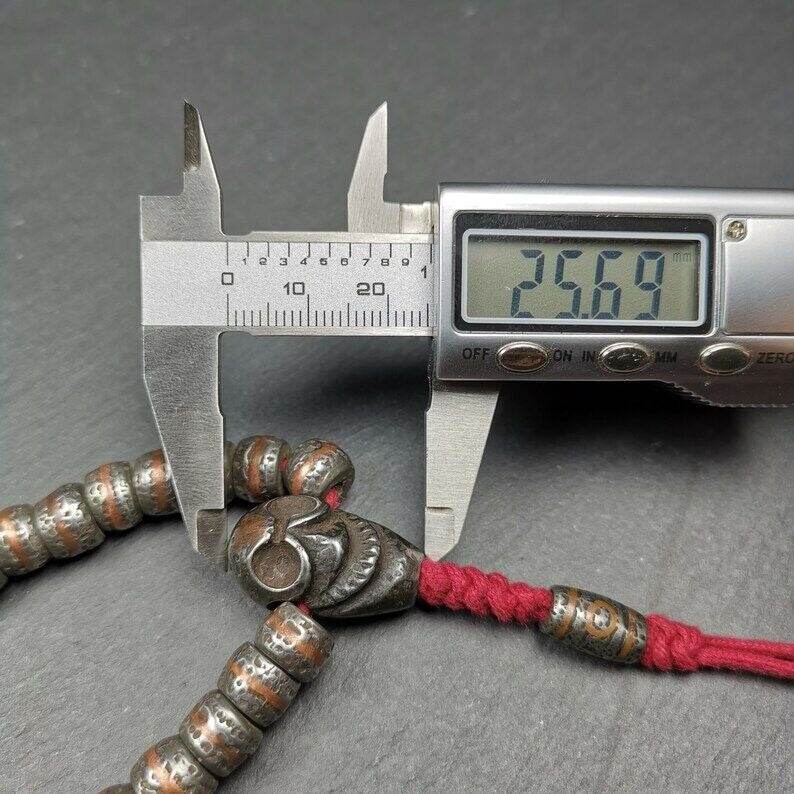 108 Cold Iron Mala Necklace, Prayer Beads - Gandhanra-ART