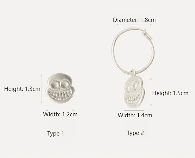 The God of Impermanence Silver Earrings - Gandhanra-ART