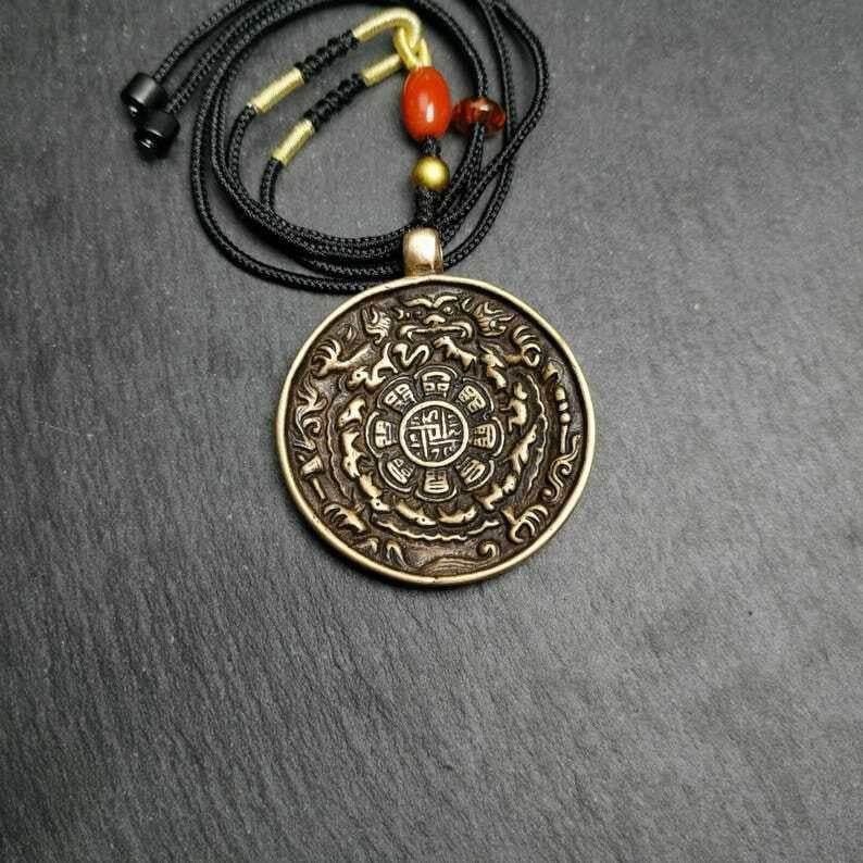 Calendar Amulet Sipaho Badge - Melong Mirror,45mm - Gandhanra-ART