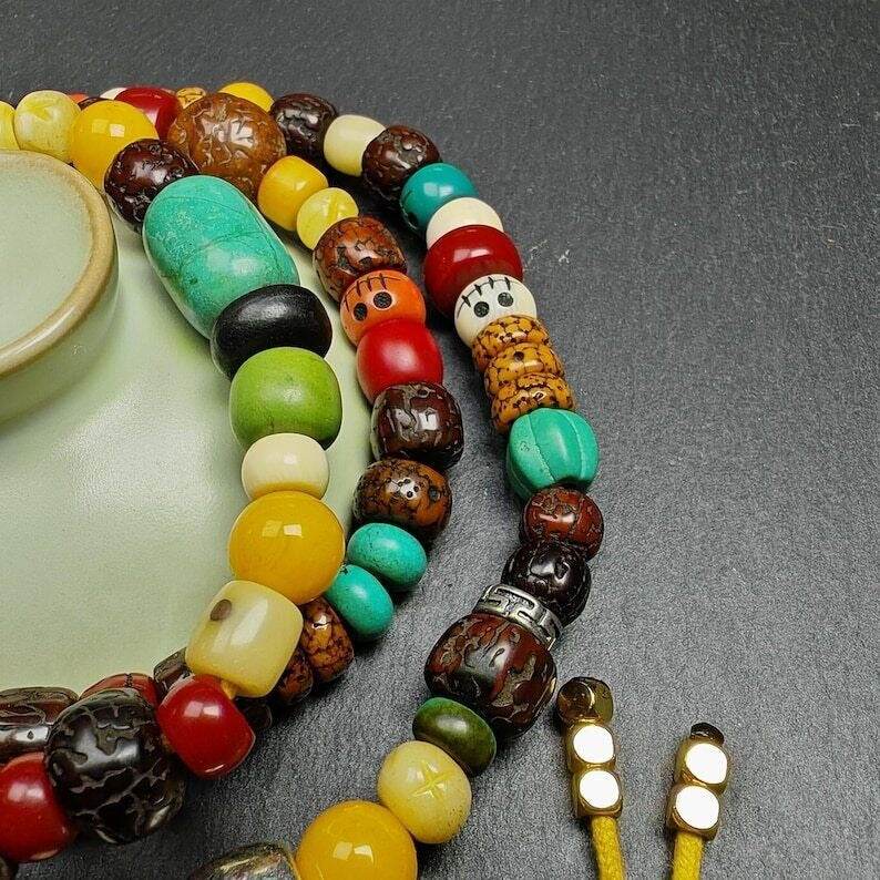 Mala Necklace - Prayer Beads,38cm Length - Gandhanra-ART