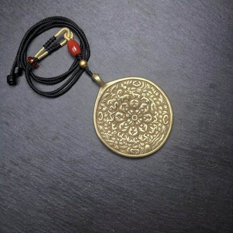 Mandala Flower Amulet Melong Mirror Pendant - Gandhanra-ART