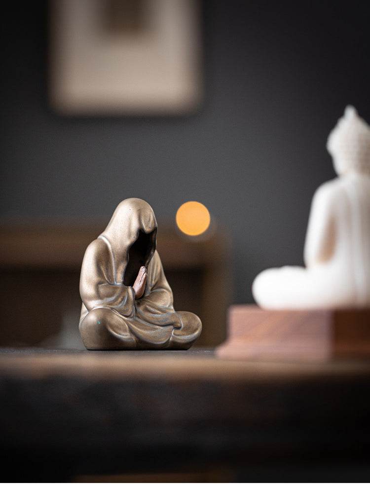 Purple Sand Meditation Buddha Statue - Gandhanra-ART