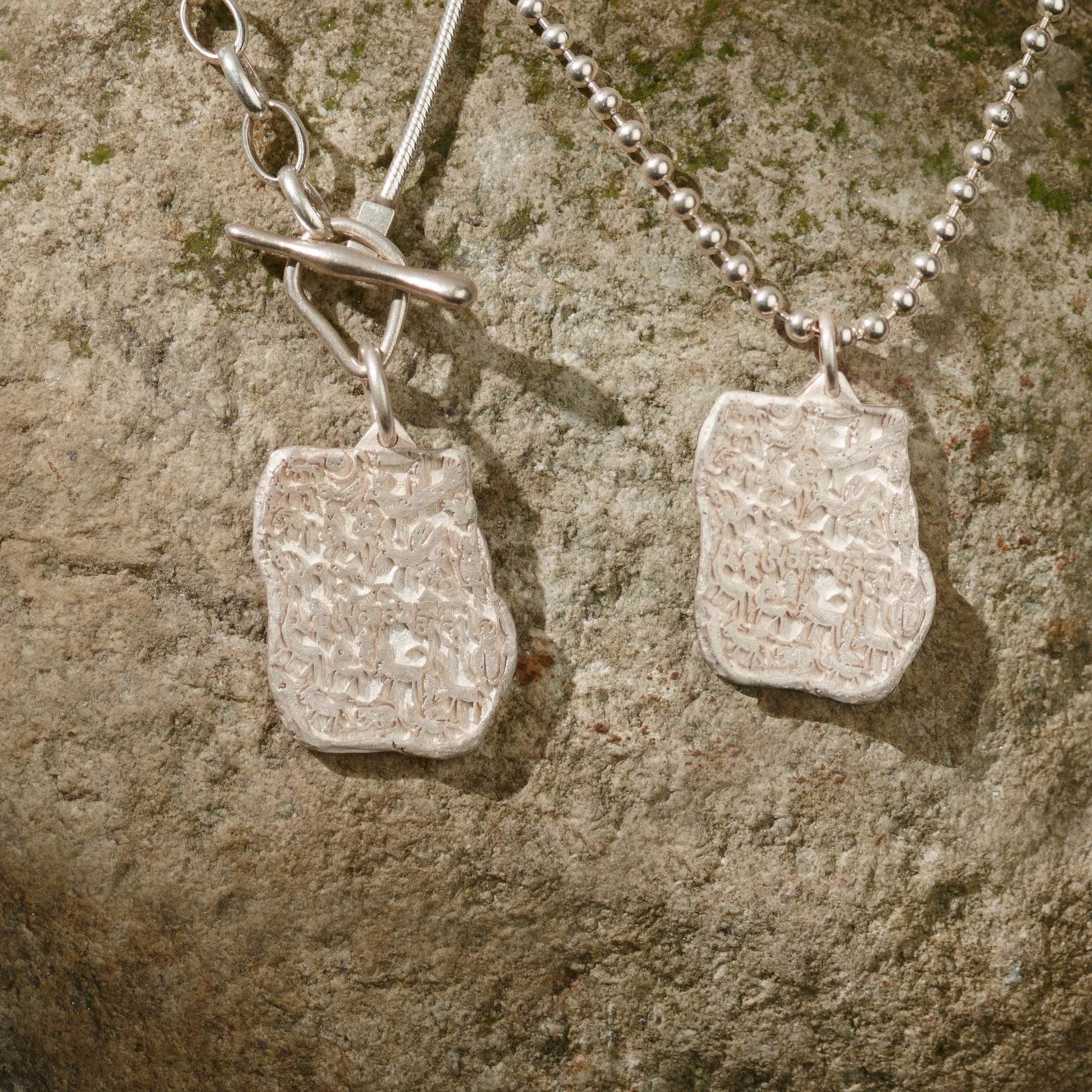 Silver Amulet, Couples Necklace - Gandhanra-ART