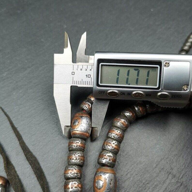108 Cold Iron Mala Necklace, Prayer Beads - Gandhanra-ART