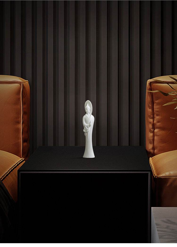 White Porcelain Buddha Statue - Gandhanra-ART